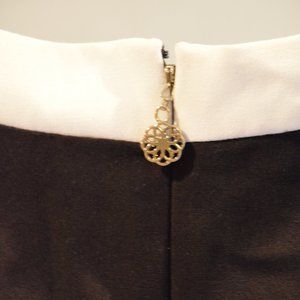 Black and Cream Lined Dress